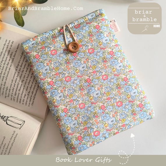 Liberty of London Floral Print Kindle Cover: Quilted Blue Green eReader Sleeve for Kobo FREE UK DELIVERY