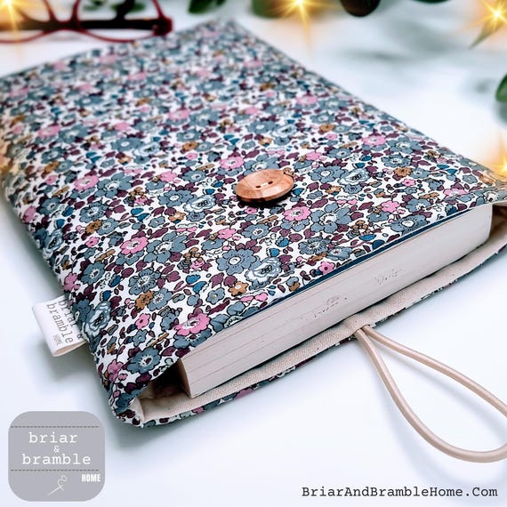 Liberty of London Book Sleeve: Grey Floral Print Reading Cover