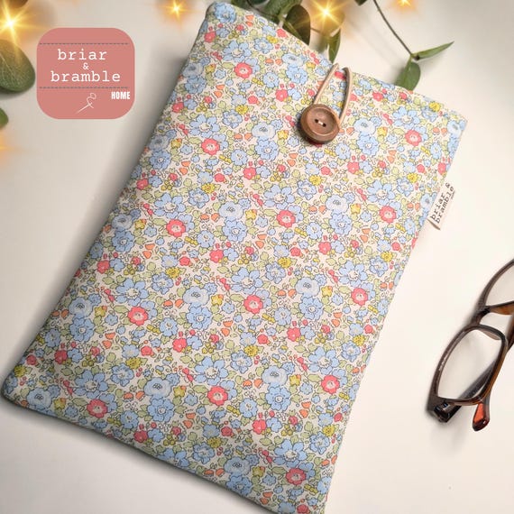 Liberty of London Botanical Book Sleeve - Floral Padded Cover Reading Gift