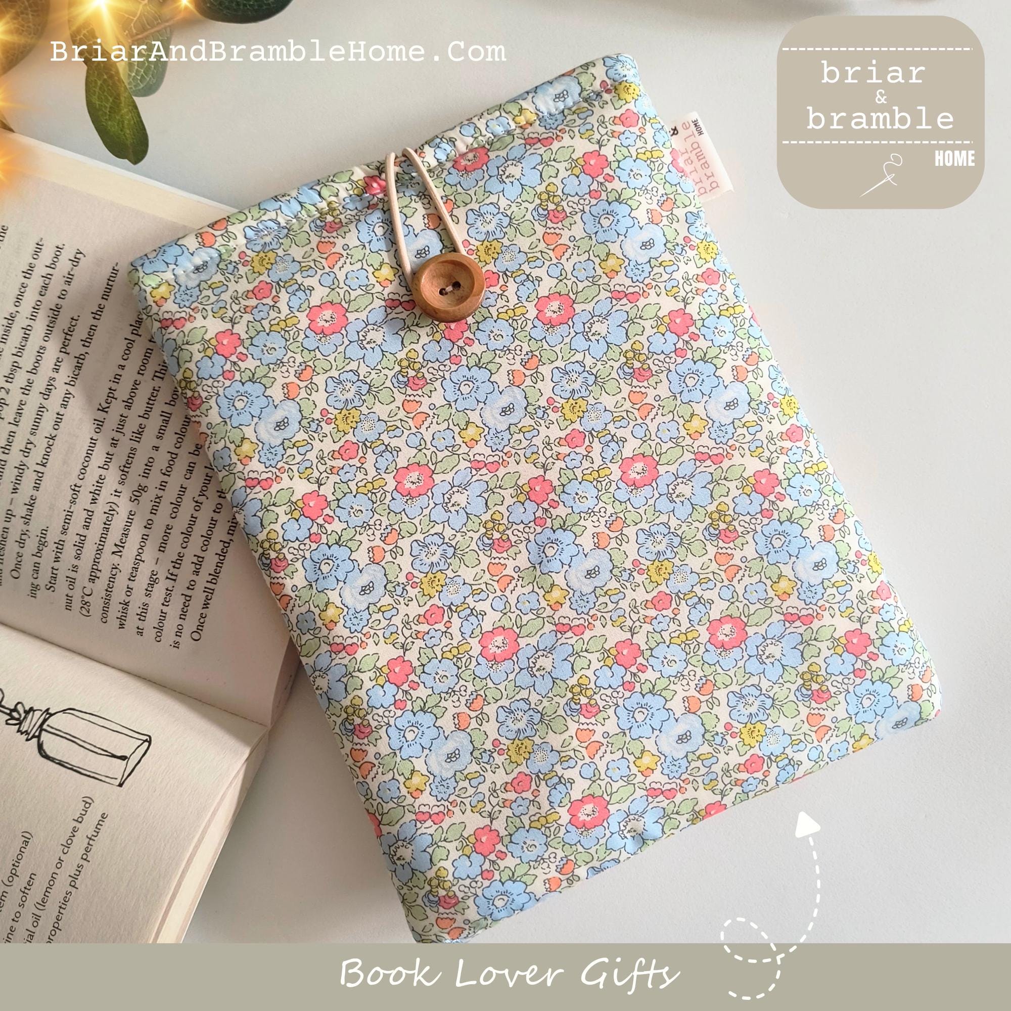 Liberty of London Floral Print Kindle Cover: Quilted Blue Green eReader Sleeve for Kobo FREE UK DELIVERY